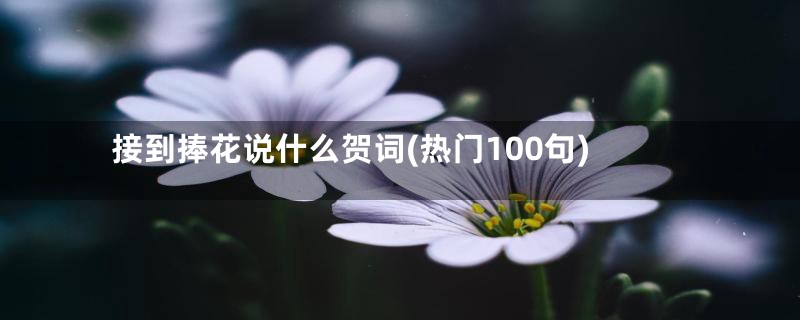 接到捧花说什么贺词(热门100句)