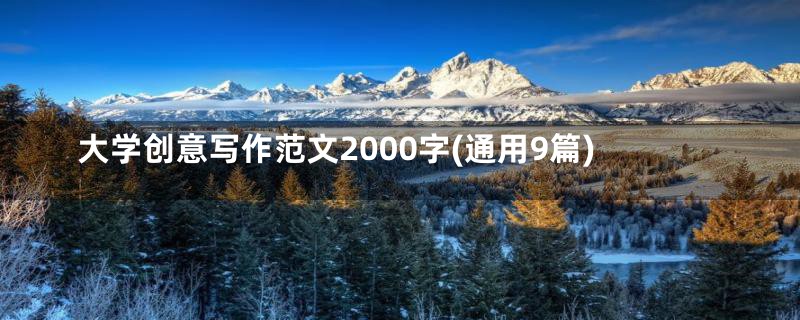 大学创意写作范文2000字(通用9篇)
