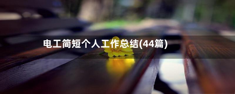 电工简短个人工作总结(44篇)