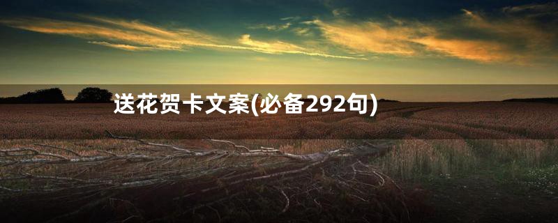 送花贺卡文案(必备292句)