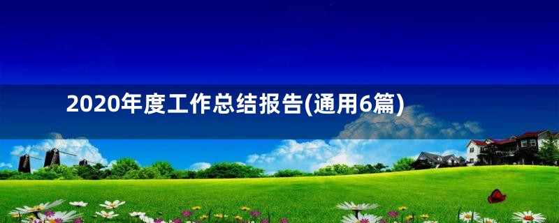 2020年度工作总结报告(通用6篇)
