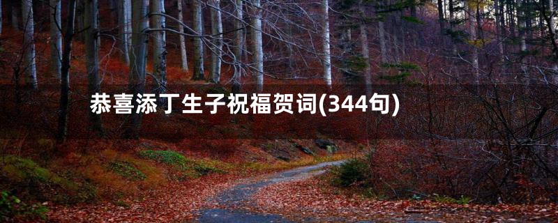 恭喜添丁生子祝福贺词(344句)