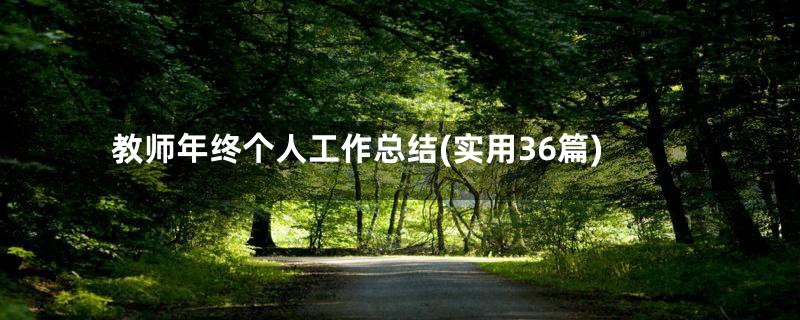 教师年终个人工作总结(实用36篇)