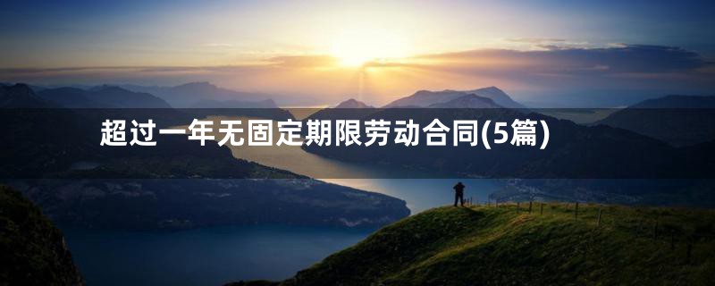 超过一年无固定期限劳动合同(5篇)