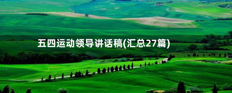 五四运动领导讲话稿(汇总27篇)