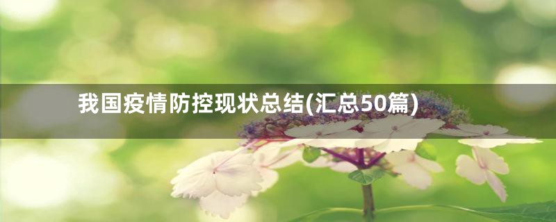 我国疫情防控现状总结(汇总50篇)