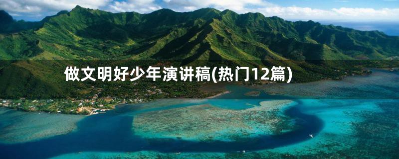 做文明好少年演讲稿(热门12篇)