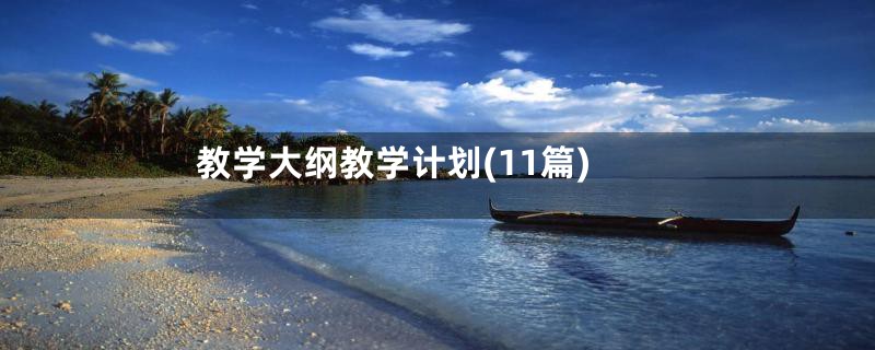 教学大纲教学计划(11篇)