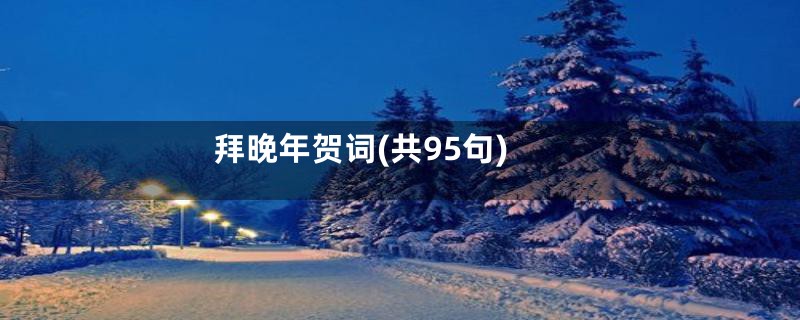 拜晚年贺词(共95句)