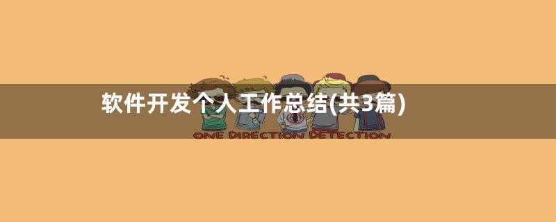 软件开发个人工作总结(共3篇)