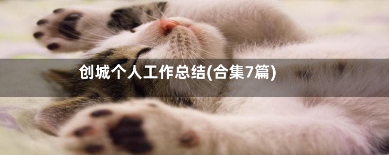 创城个人工作总结(合集7篇)
