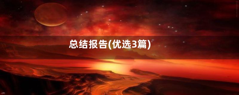 总结报告(优选3篇)