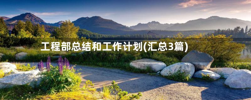 工程部总结和工作计划(汇总3篇)