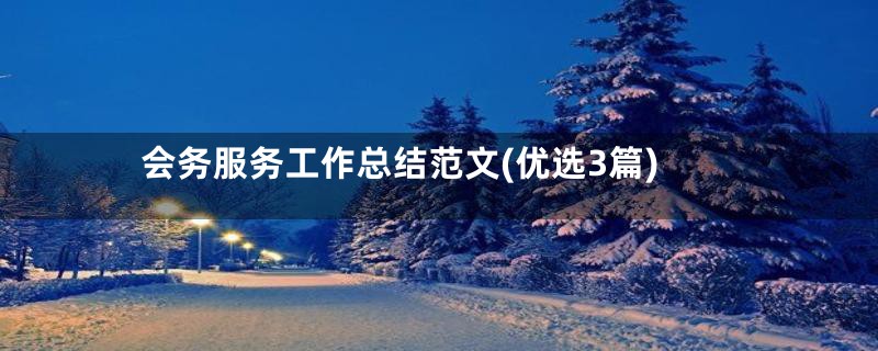 会务服务工作总结范文(优选3篇)