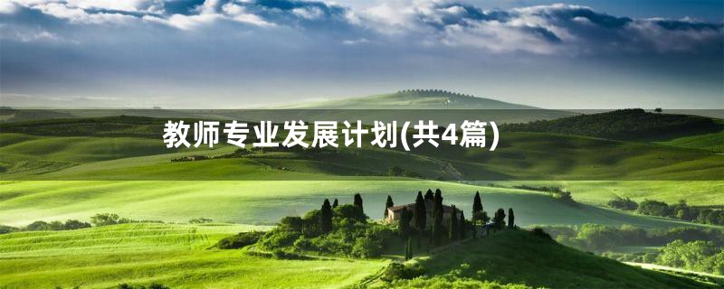 教师专业发展计划(共4篇)