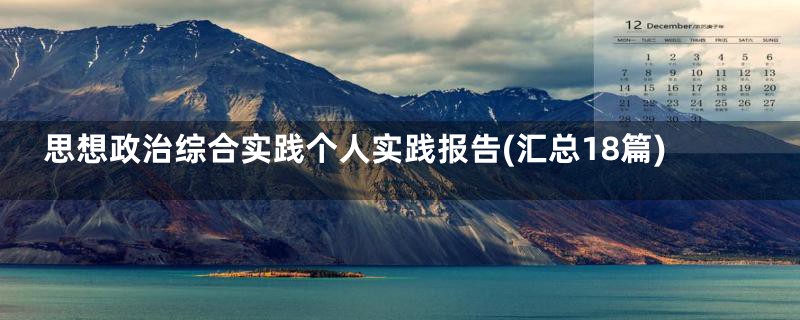 思想政治综合实践个人实践报告(汇总18篇)