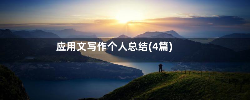 应用文写作个人总结(4篇)