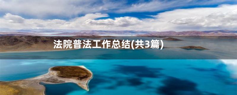 法院普法工作总结(共3篇)