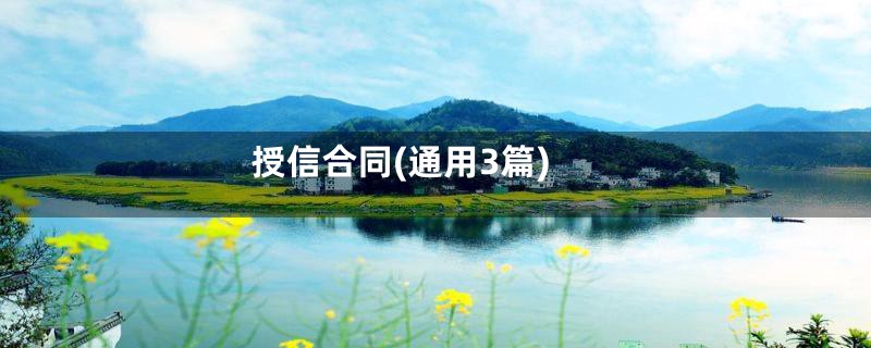 授信合同(通用3篇)