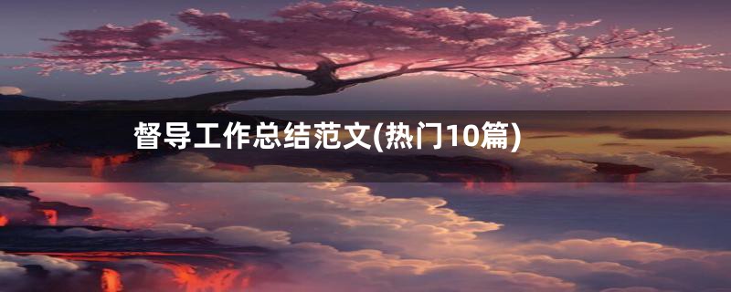 督导工作总结范文(热门10篇)