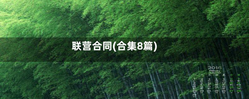 联营合同(合集8篇)