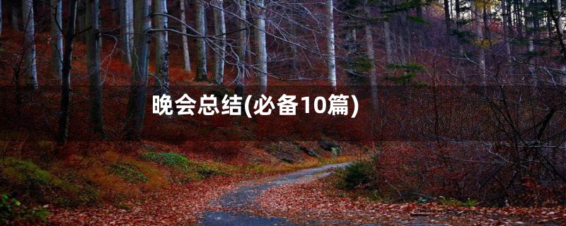 晚会总结(必备10篇)