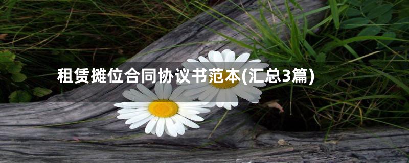 租赁摊位合同协议书范本(汇总3篇)