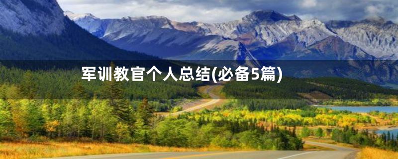 军训教官个人总结(必备5篇)