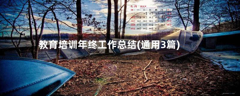 教育培训年终工作总结(通用3篇)