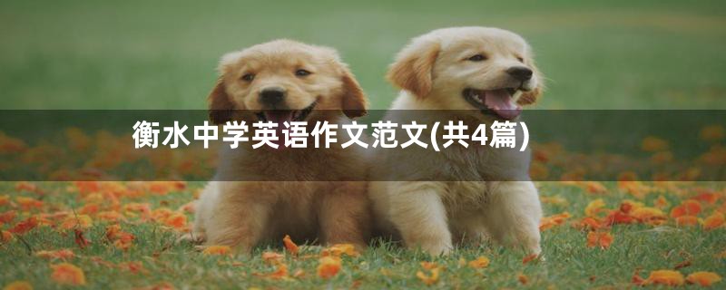 衡水中学英语作文范文(共4篇)