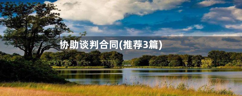 协助谈判合同(推荐3篇)