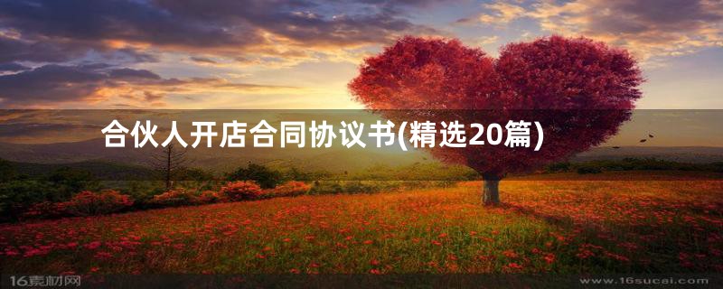 合伙人开店合同协议书(精选20篇)