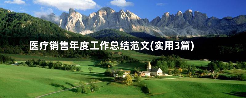 医疗销售年度工作总结范文(实用3篇)