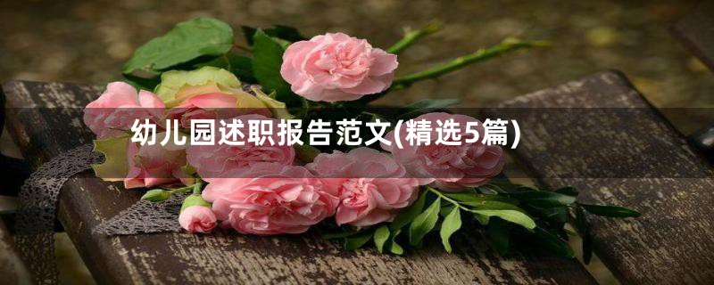 幼儿园述职报告范文(精选5篇)