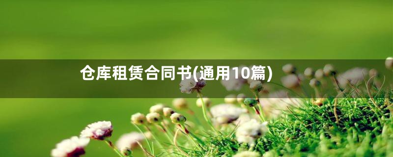 仓库租赁合同书(通用10篇)