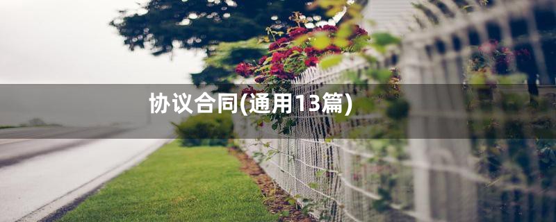 协议合同(通用13篇)