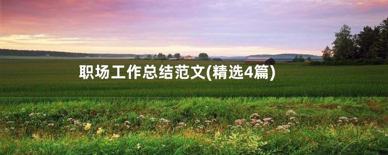 职场工作总结范文(精选4篇)