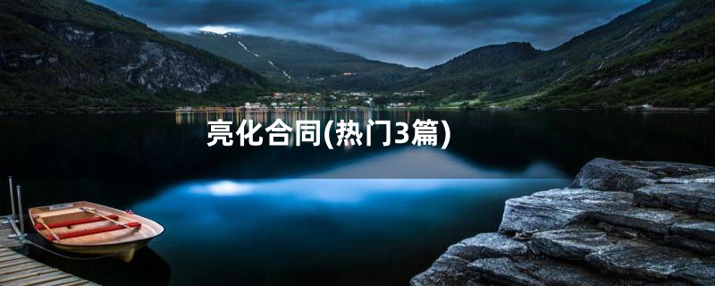 亮化合同(热门3篇)
