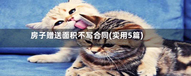 房子赠送面积不写合同(实用5篇)