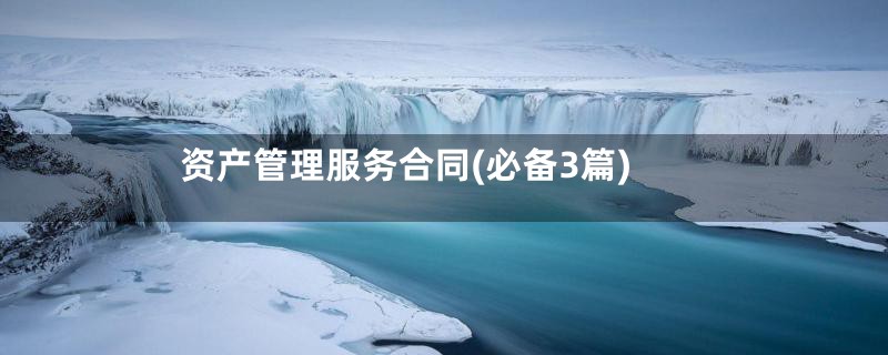 资产管理服务合同(必备3篇)