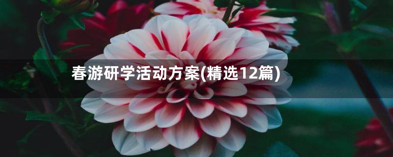 春游研学活动方案(精选12篇)