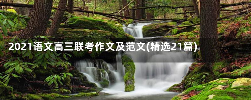 2021语文高三联考作文及范文(精选21篇)
