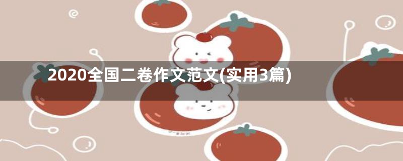 2020全国二卷作文范文(实用3篇)