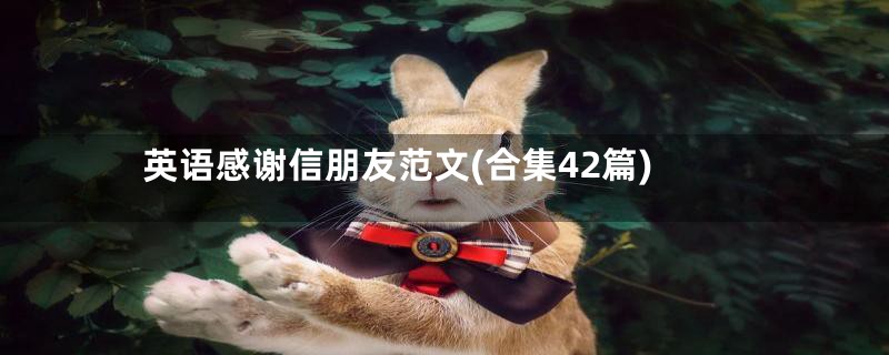 英语感谢信朋友范文(合集42篇)