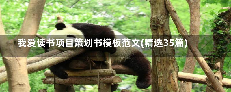 我爱读书项目策划书模板范文(精选35篇)
