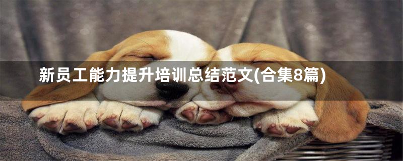 新员工能力提升培训总结范文(合集8篇)