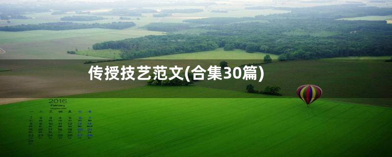传授技艺范文(合集30篇)
