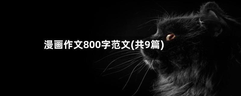 漫画作文800字范文(共9篇)