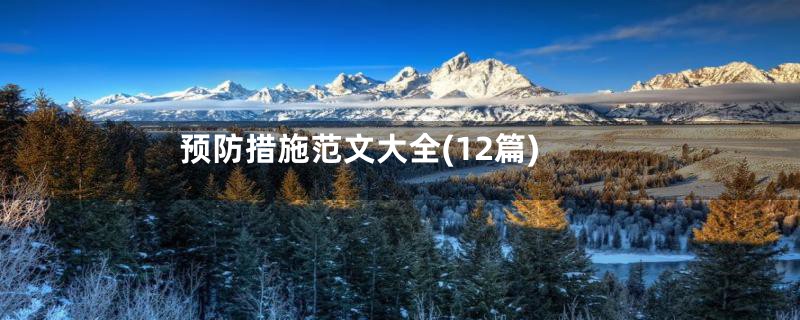预防措施范文大全(12篇)