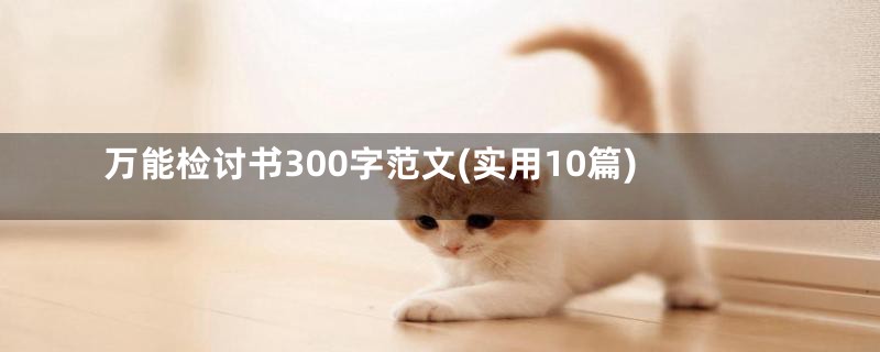 万能检讨书300字范文(实用10篇)